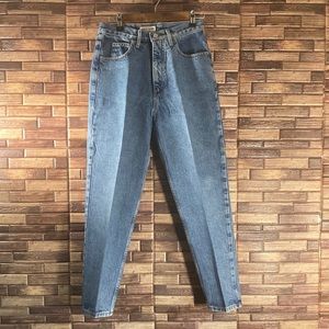 Womens Vintage EUC 90’s Guess Tapered Heavy Starched Blue Jeans Size 31x28